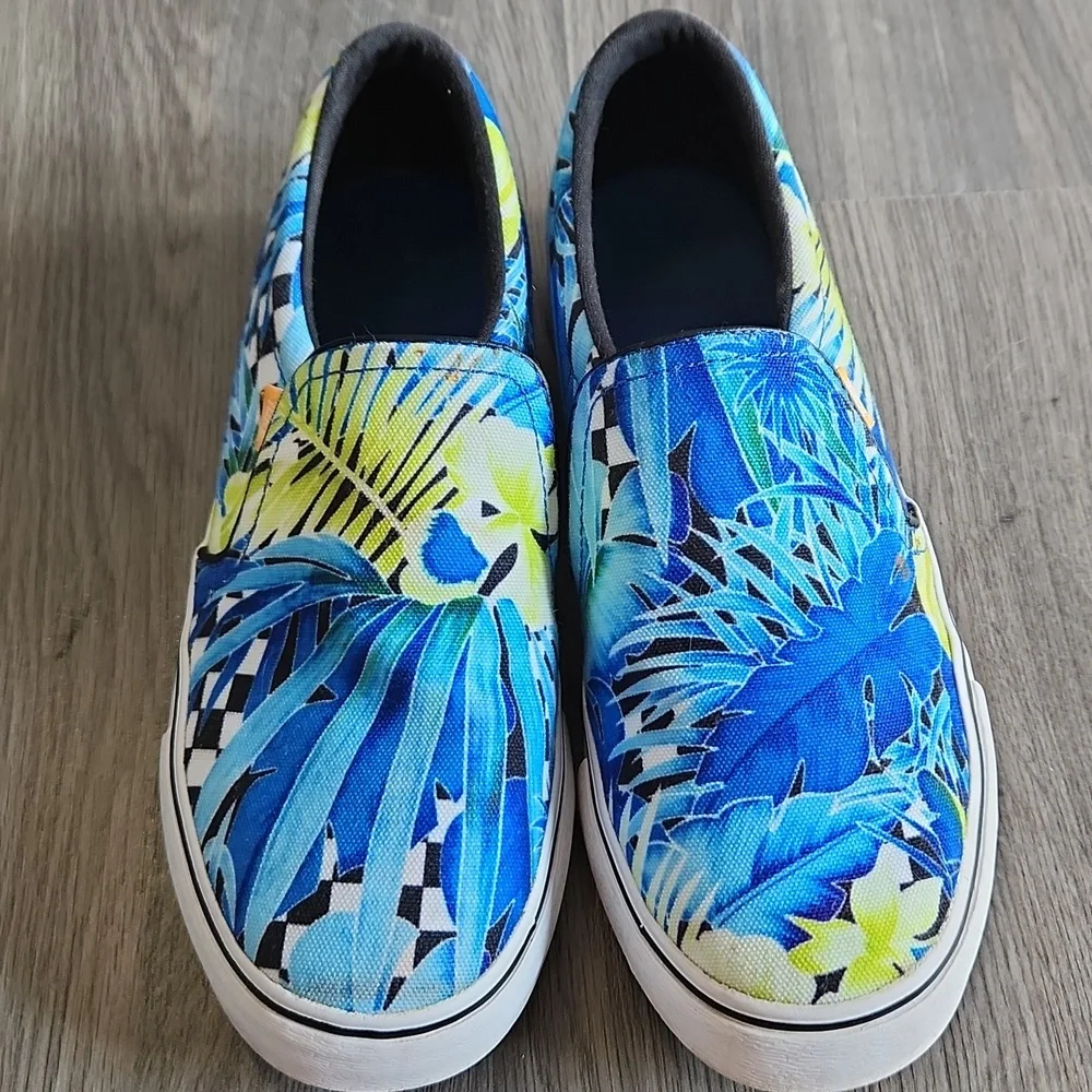Nike Court Royale tropical print slip-on sneakers, size 7 - Picture 2 of 10